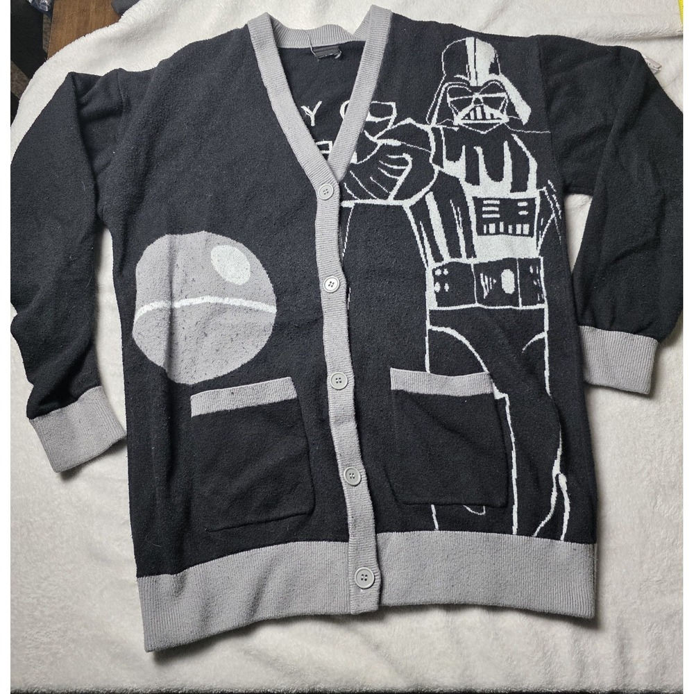 Her Universe Star Wars Darth Vader Portrait Cardigan Death Star Black Gray